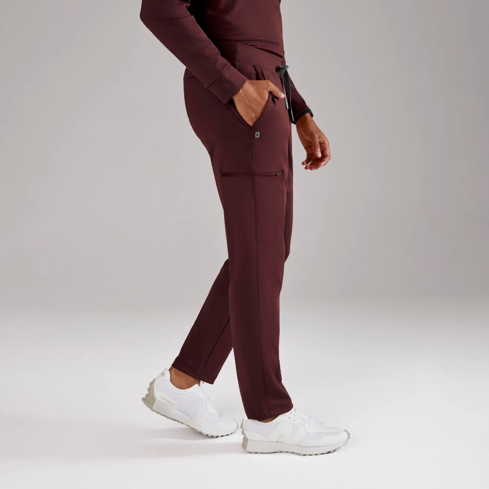 5404-men-s-burgundy-pierre-formx-slim-tapered-short-scrub-panttm-3.webp men's Burgundy Pierre FORMx Slim Tapered - Short Scrub Pant™