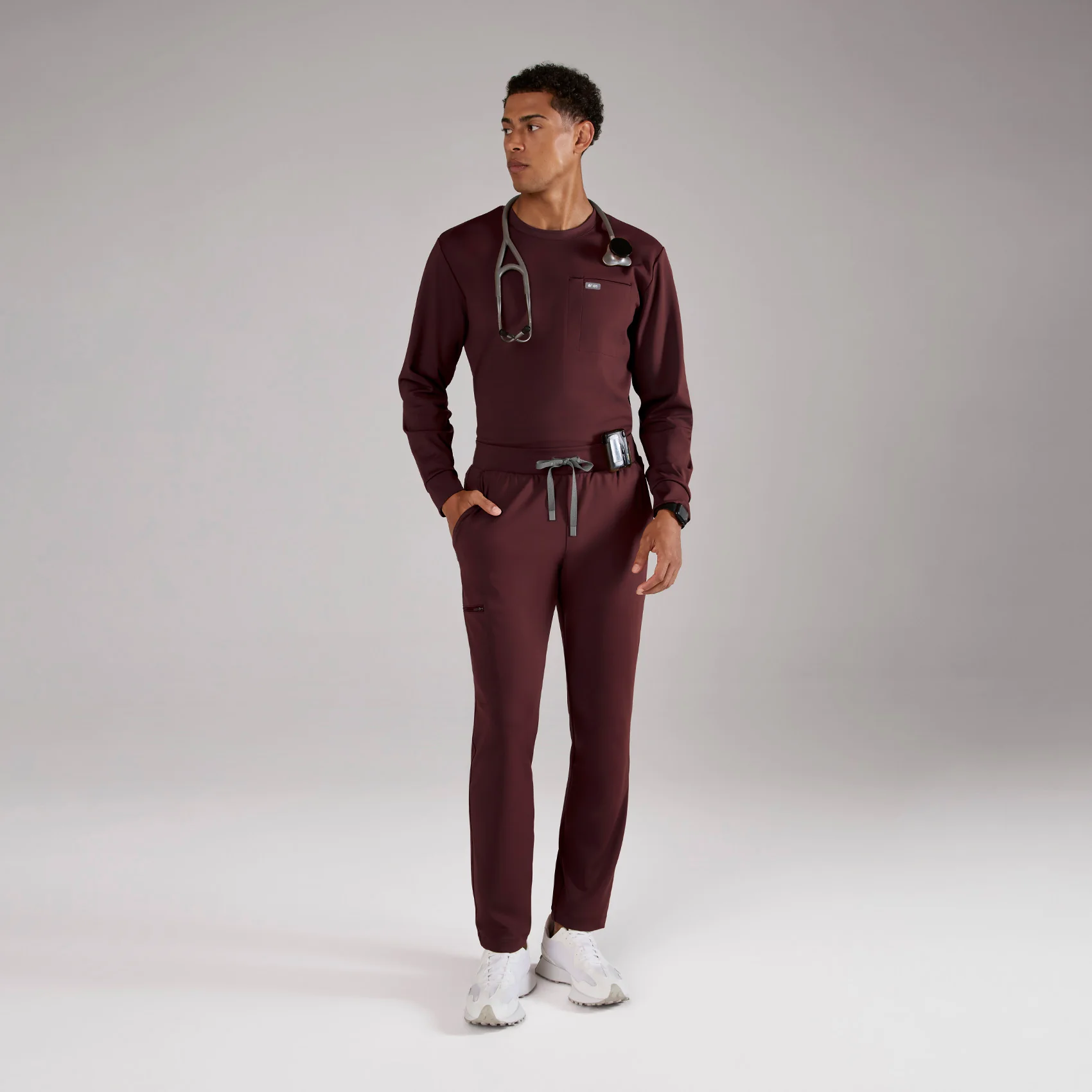men's Burgundy Pierre FORMx Slim Tapered - Tall Scrub Pant™