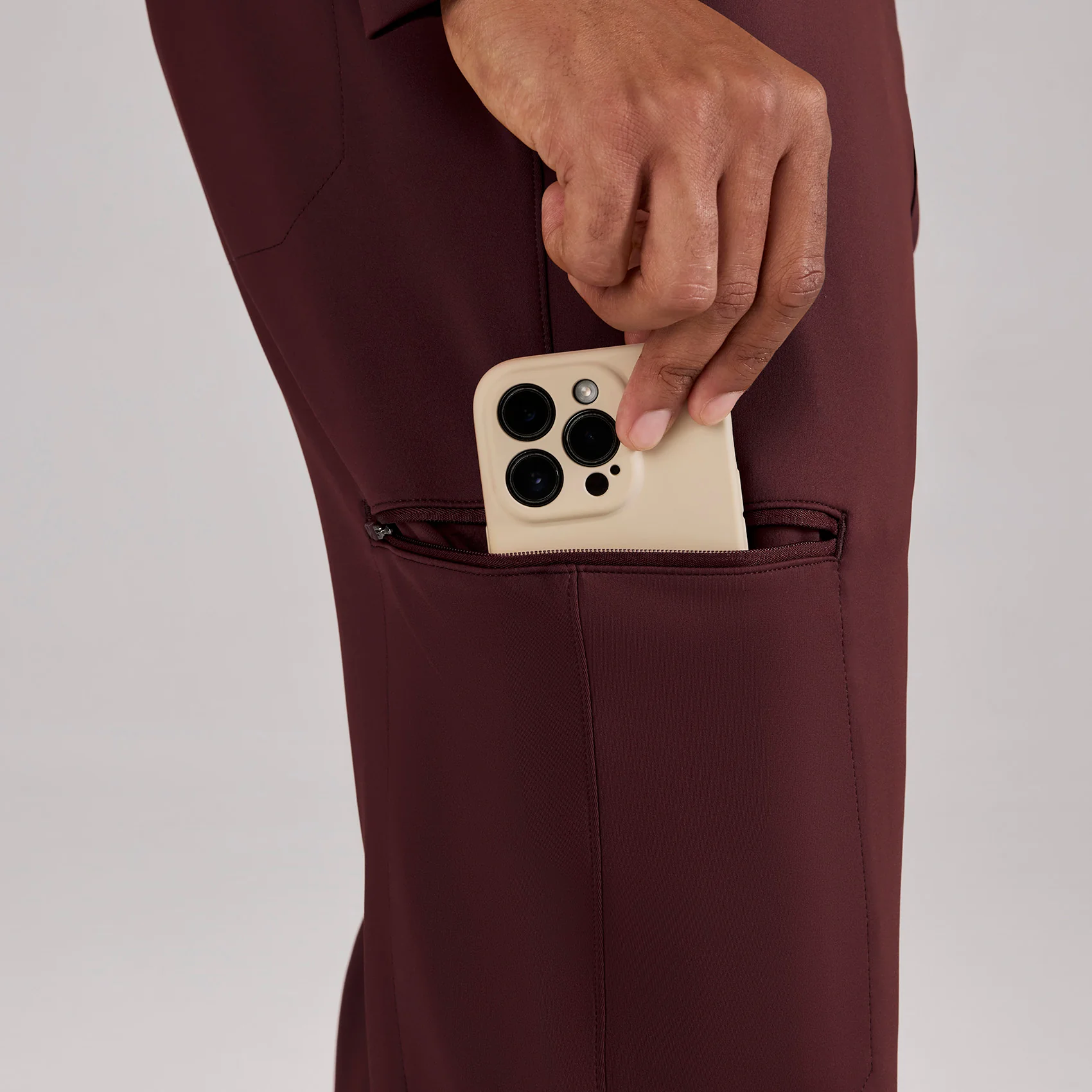 men's Burgundy Pierre FORMx Slim Tapered - Tall Scrub Pant™