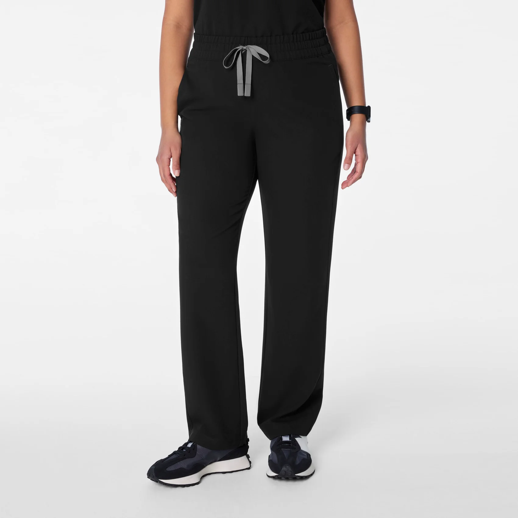 women's Black High Waisted Salida Straight Leg - Tall Scrub Pant