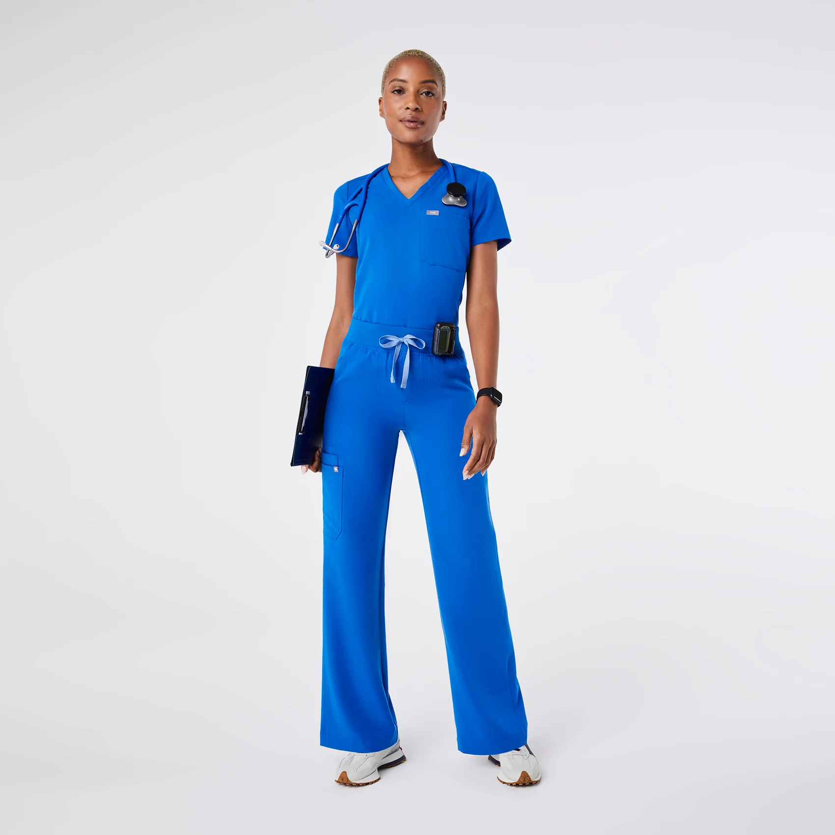5528-women-s-royal-blue-high-waisted-isabel-wide-leg-scrub-pant-2.webp women's Royal Blue High Waisted Isabel Wide Leg - Scrub Pant