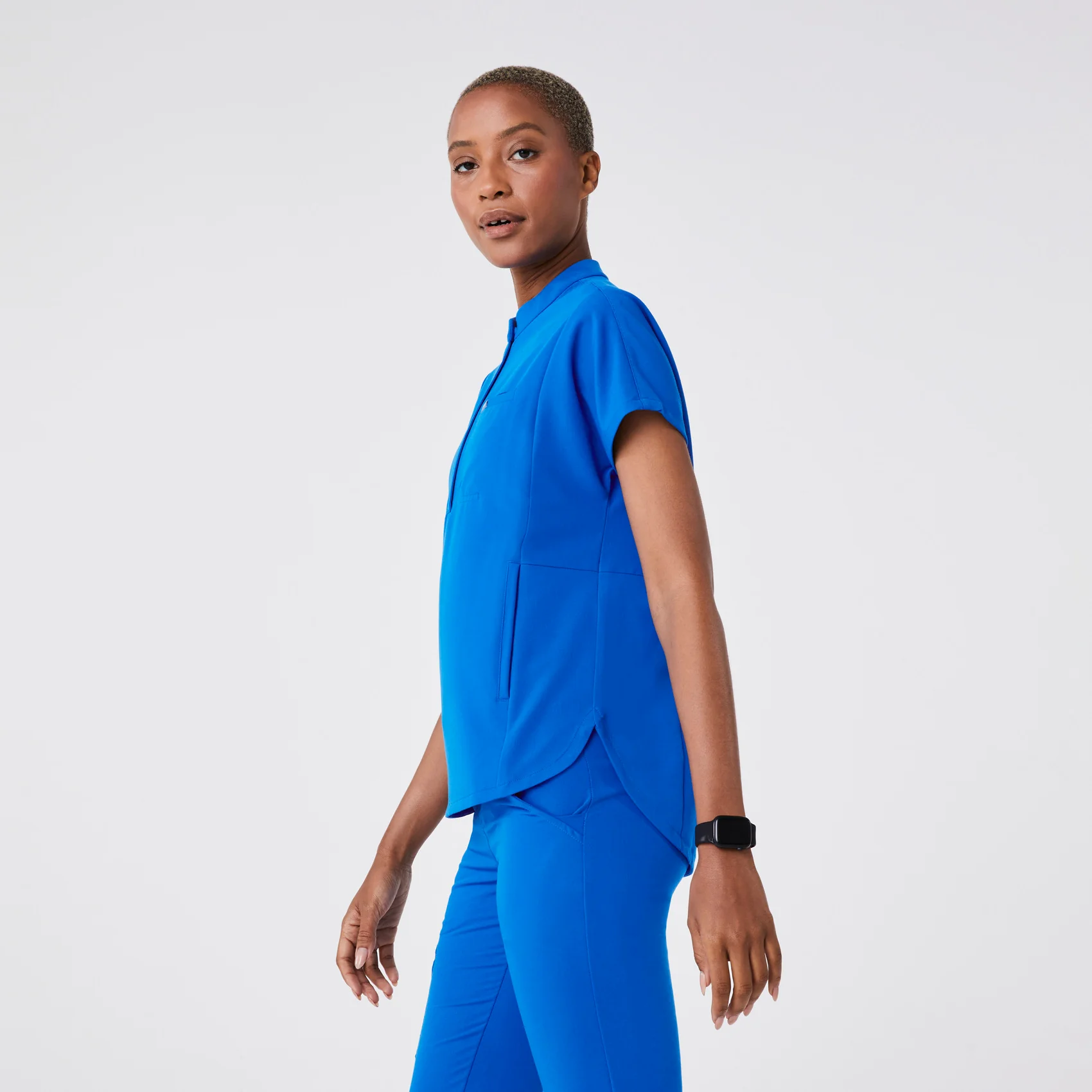 5675-women-s-royal-blue-montex-mock-neck-scrub-top-3.webp women's Royal Blue Montex - Mock Neck Scrub Top