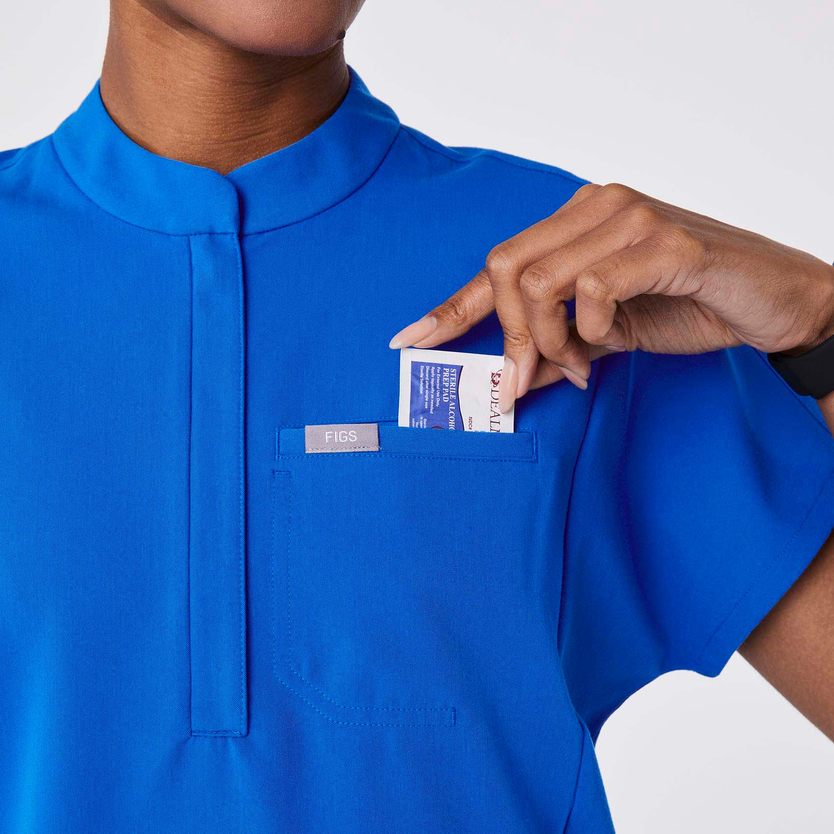 5675-women-s-royal-blue-montex-mock-neck-scrub-top-6.jpg women's Royal Blue Montex - Mock Neck Scrub Top