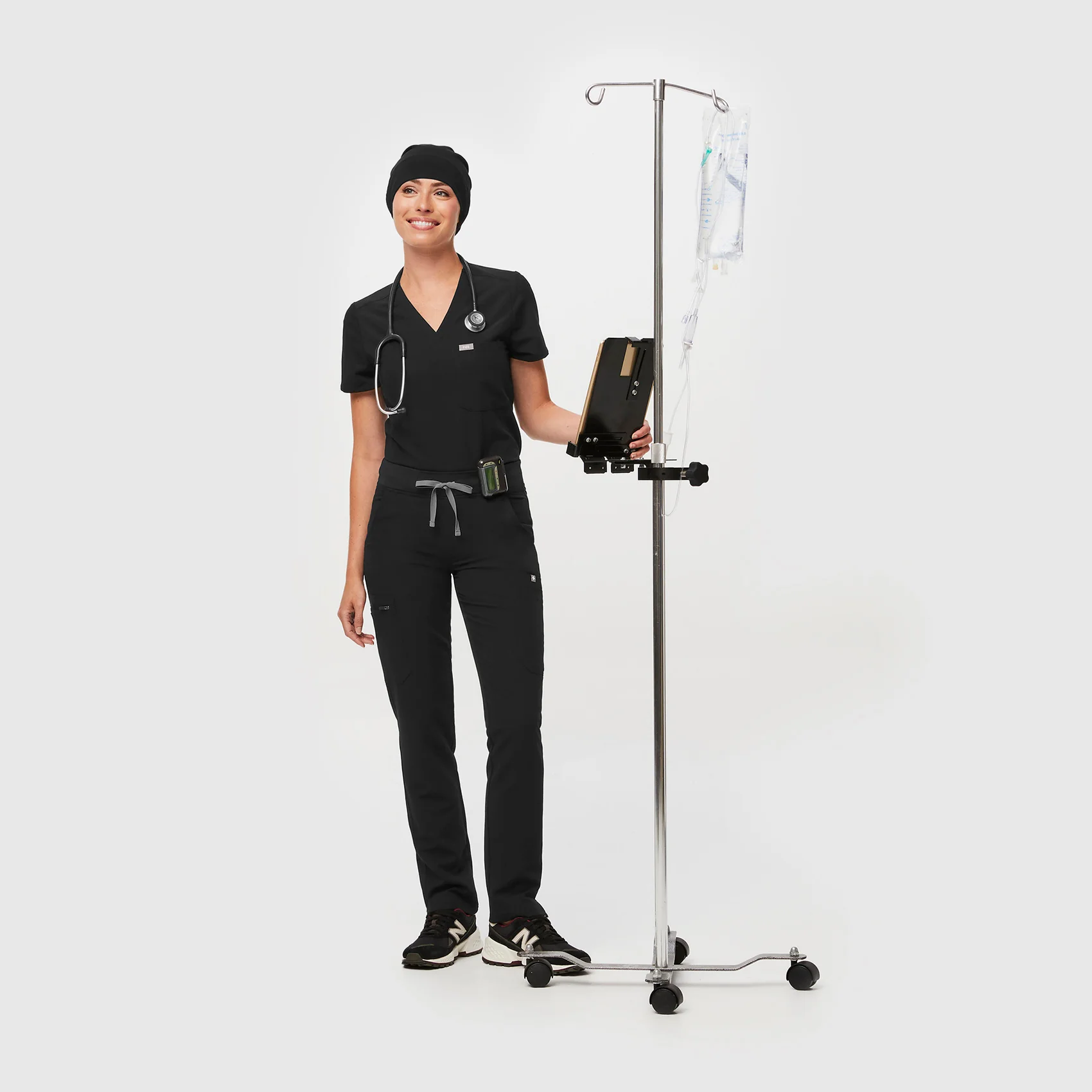 Black Modern - Expandable Scrub Cap
