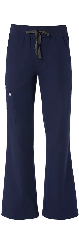 women's Navy High Waisted Isabel Wide Leg - Scrub Pant