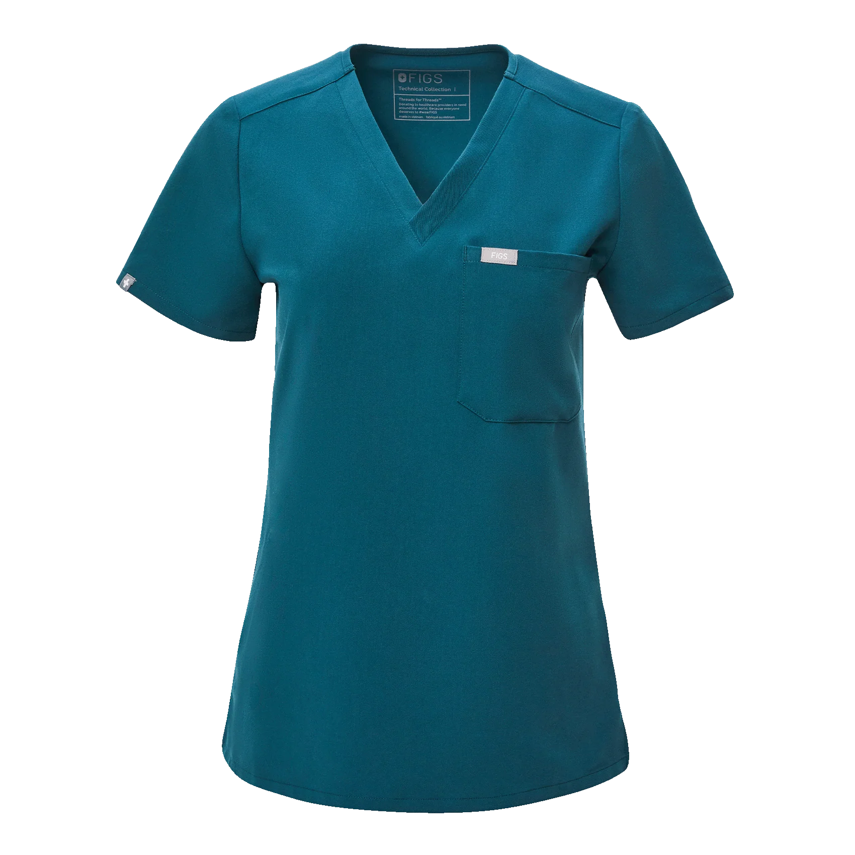 women's Caribbean Blue Catarina - One-Pocket Scrub Top™