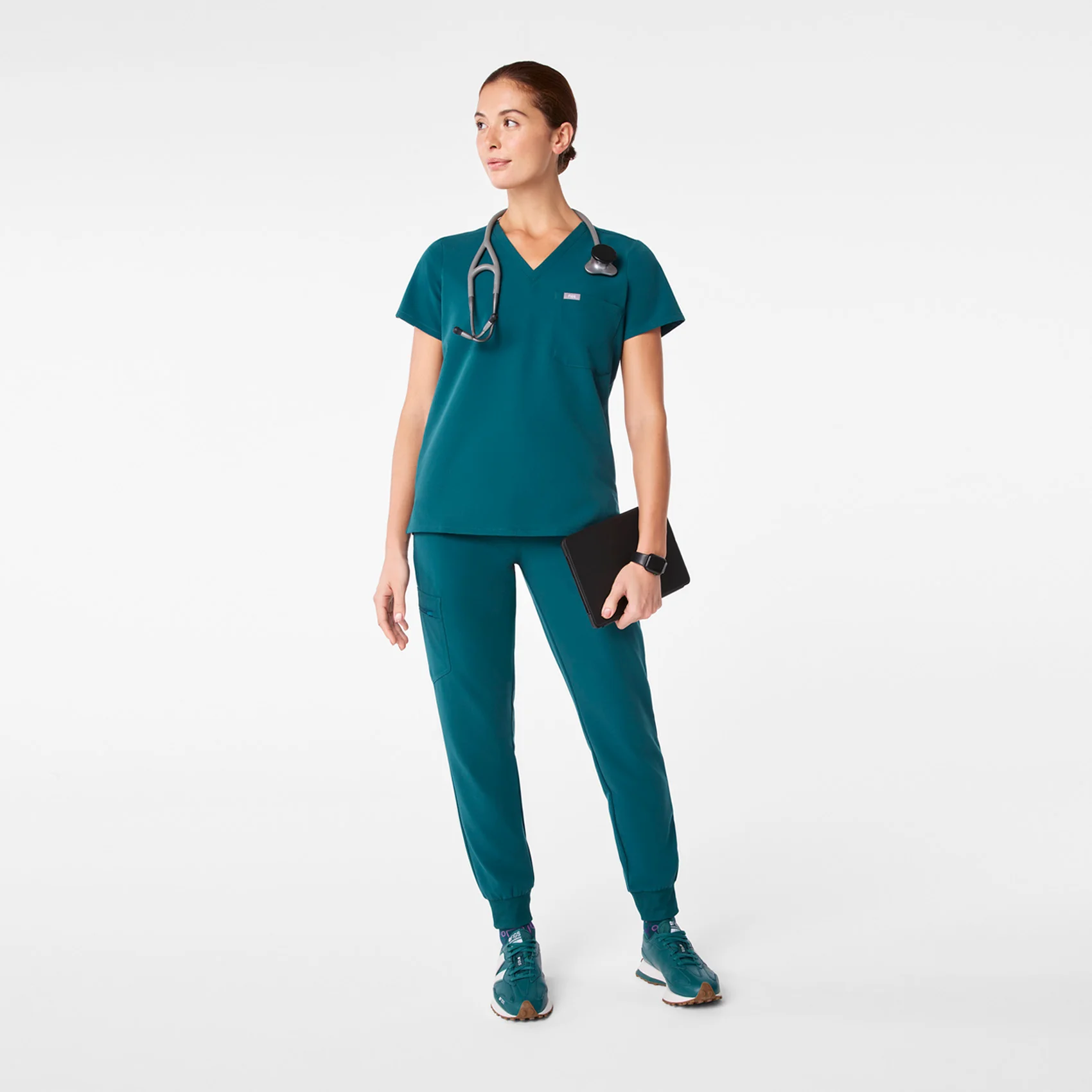 women's Caribbean Blue Catarina - One-Pocket Scrub Top™