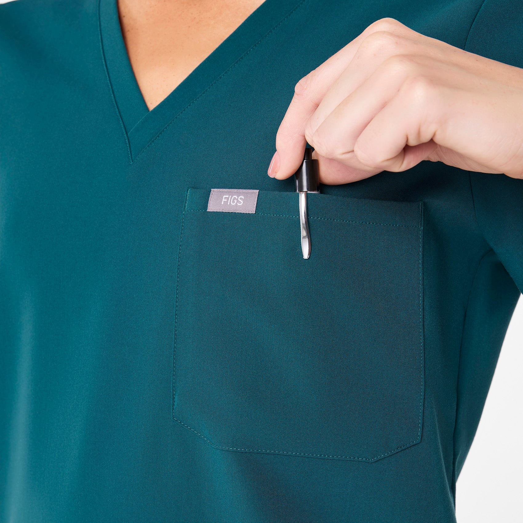 women's Caribbean Blue Catarina - One-Pocket Scrub Top™