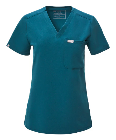 women's Caribbean Blue Catarina - One-Pocket Scrub Top™