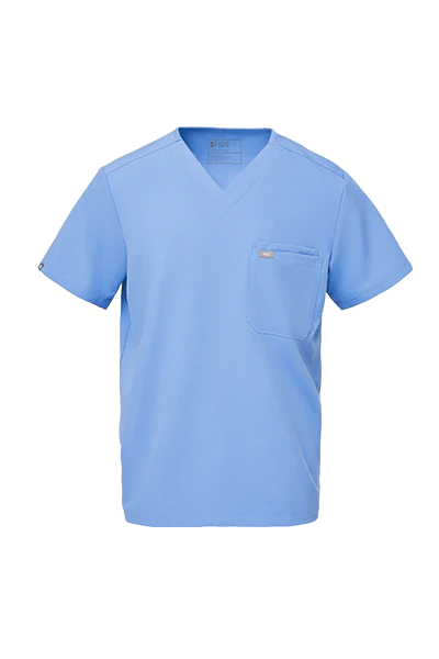 Men's Ceil Blue Leon™ - Three-Pocket Scrub Top