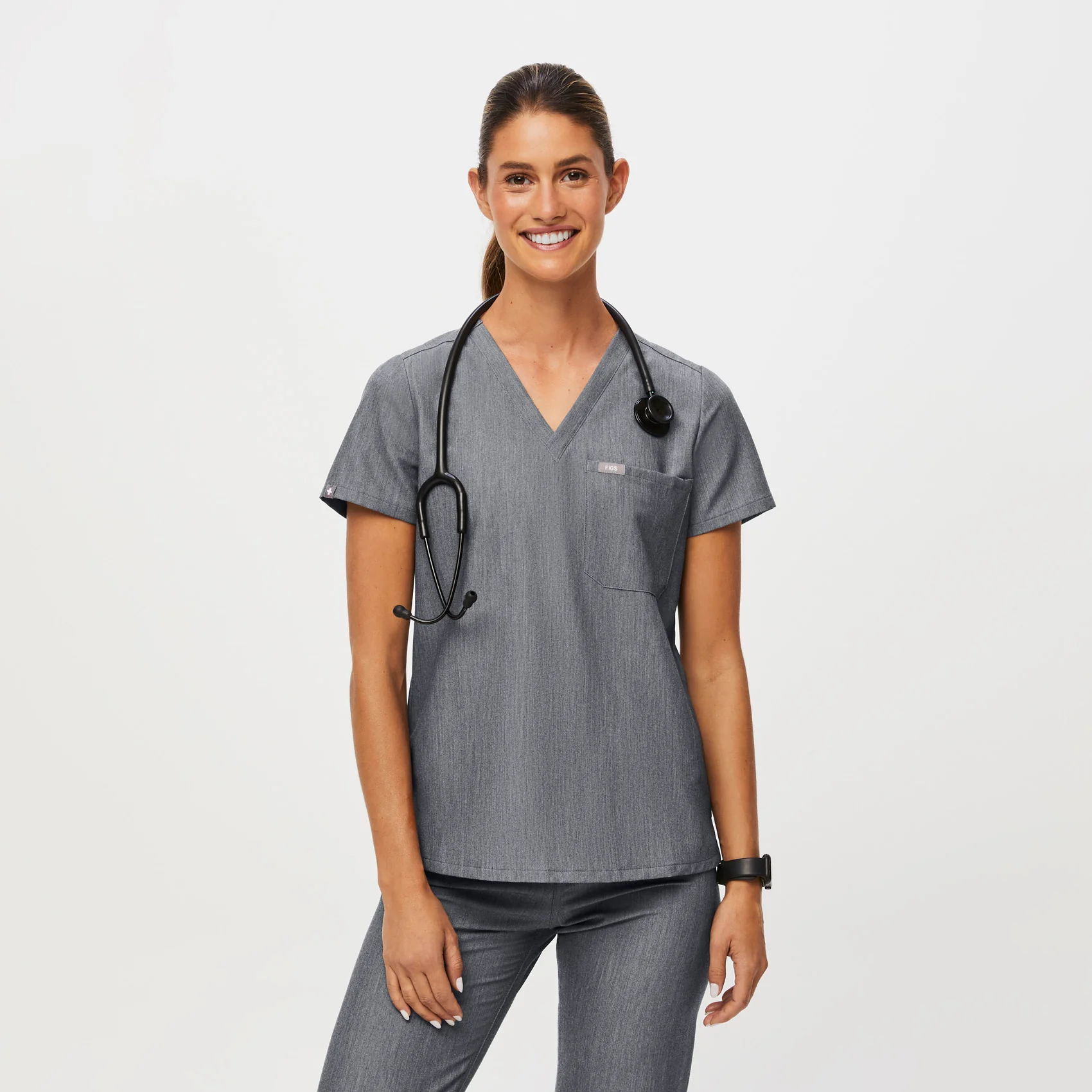 Women's Graphite Catarina™ - One-Pocket Scrub Top