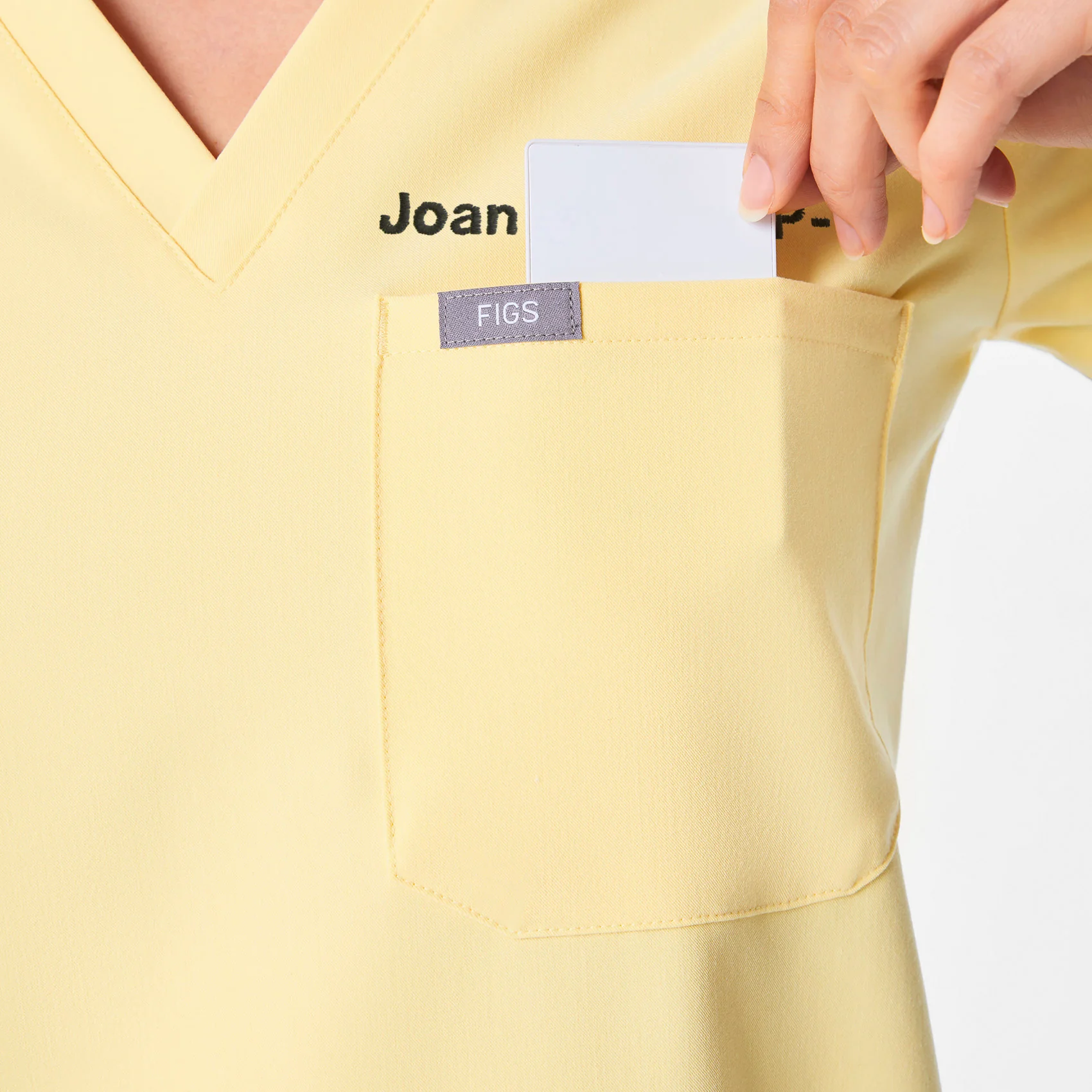 women's Butter Yellow Catarina - One-Pocket Scrub Top™