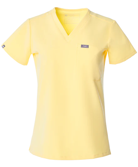 women's Butter Yellow Catarina - One-Pocket Scrub Top™