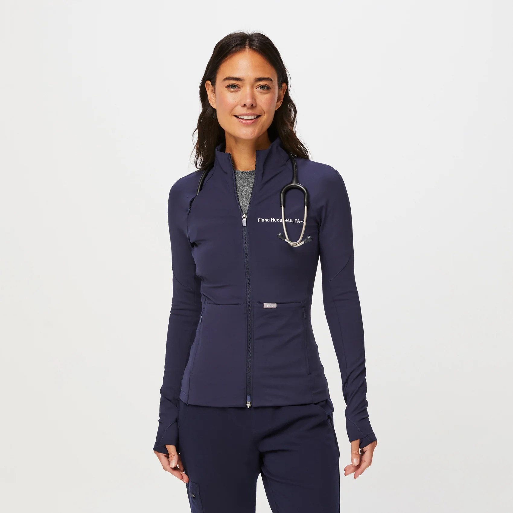 7569-women-s-navy-on-shift-contourknit-jackettm-1.webp women's Navy On-Shift ContourKnit Jacket™