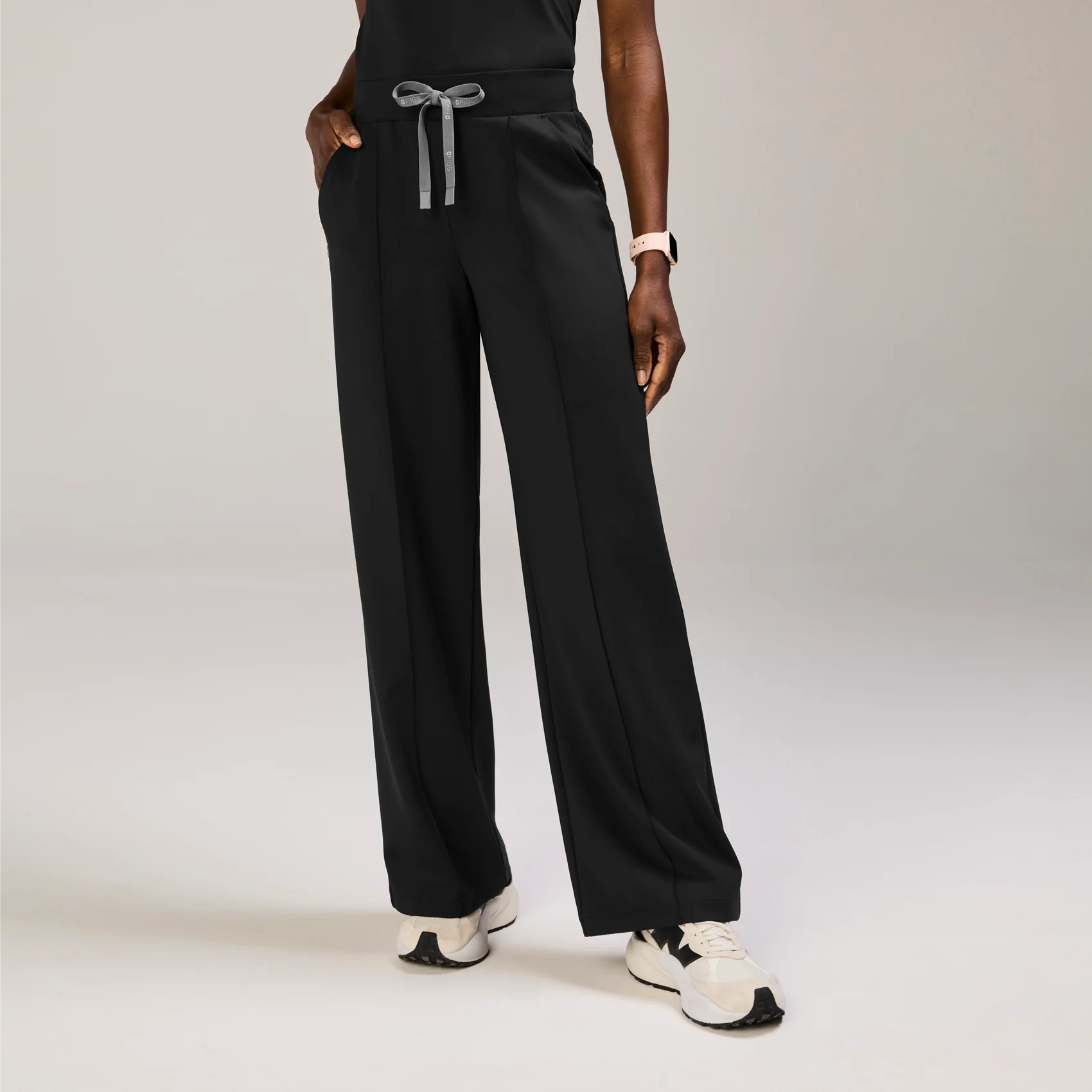 women's Black High Waisted Salina FORMx Wide Leg - Tall Scrub Pant™