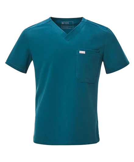 men's Caribbean Blue Leon - Three-Pocket Scrub Top™