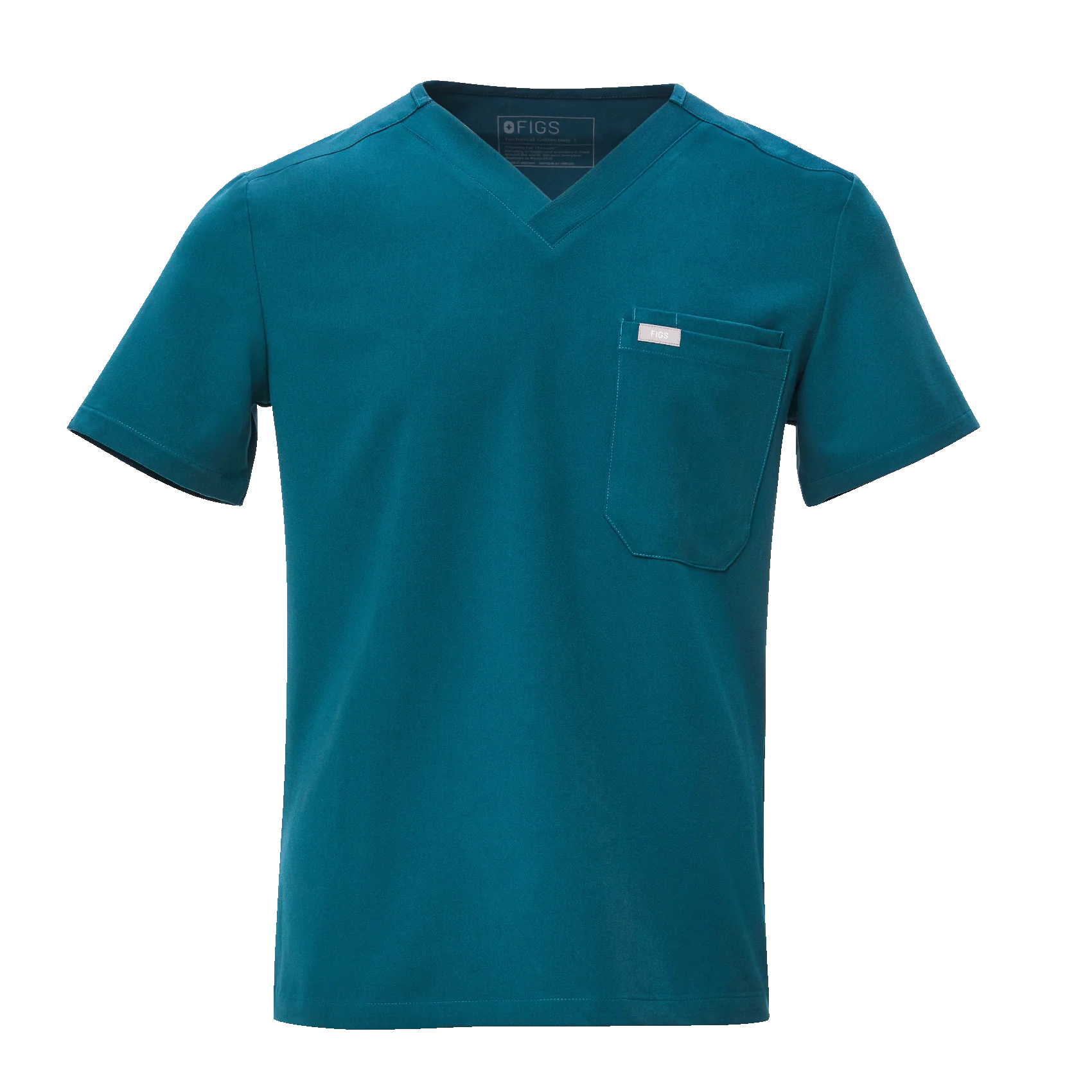 men's Caribbean Blue Leon - Three-Pocket Scrub Top™