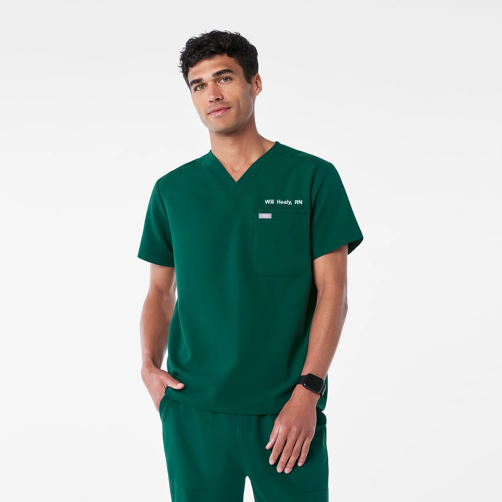 7843-men-s-forest-green-leon-three-pocket-scrub-toptm-1.webp men's Forest Green Leon - Three-Pocket Scrub Top™