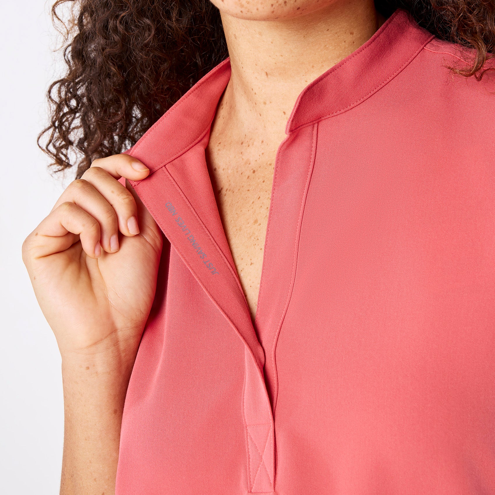 women's Pulmonary Pink Rafaela - Oversized Scrub Top™