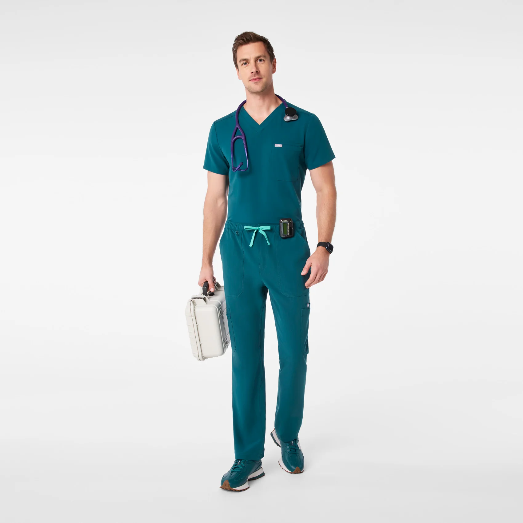 8036-men-s-caribbean-blue-cairo-cargo-scrub-panttm-2.webp men's Caribbean Blue Cairo - Cargo Scrub Pant™