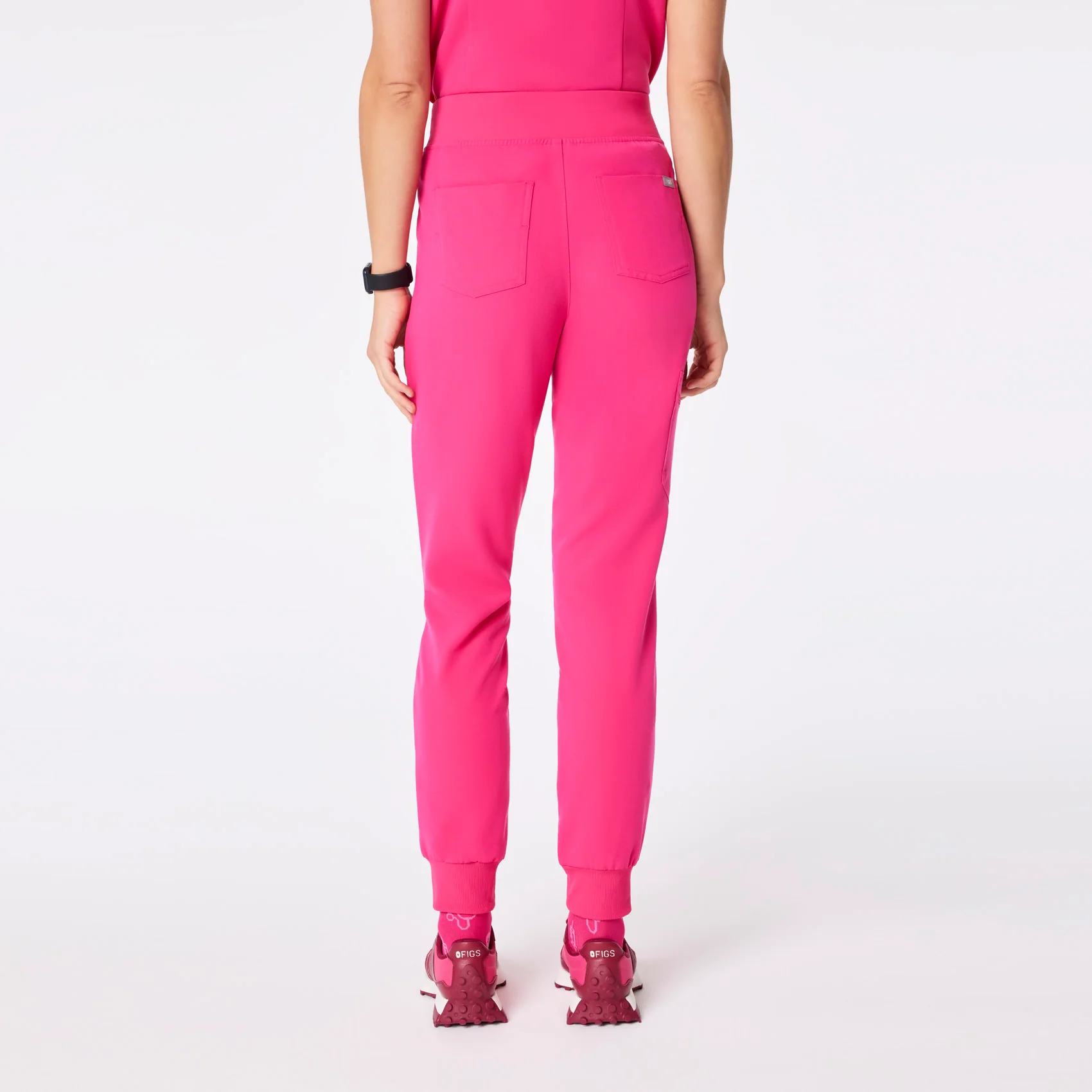 women's Shocking Pink High Waisted Zamora - Jogger Scrub Pant™