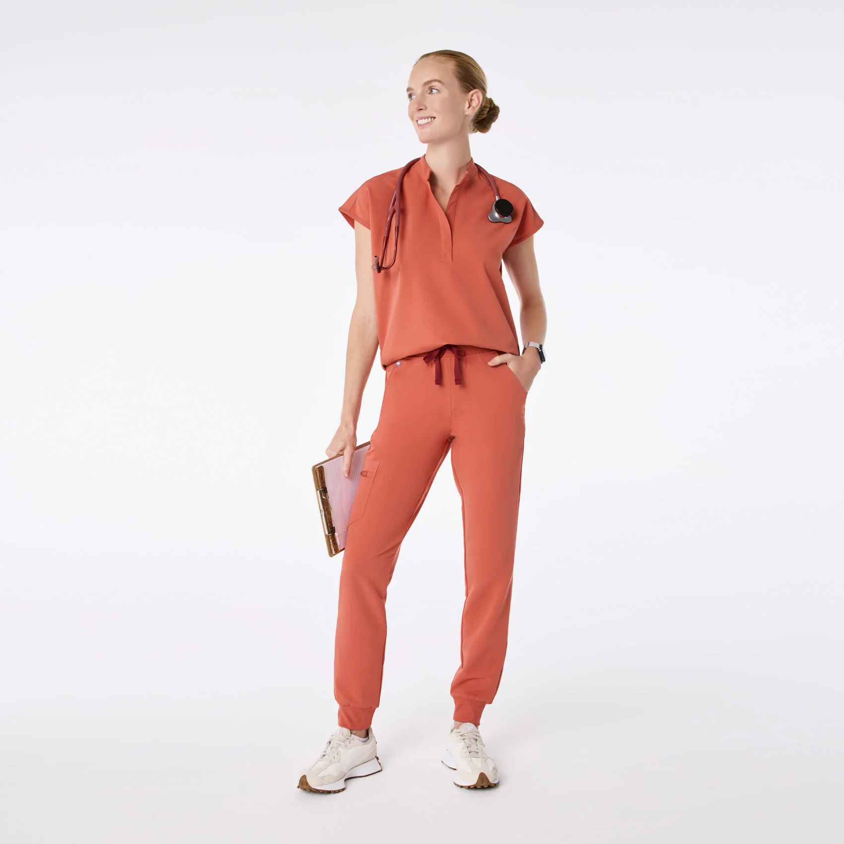 women's Spiced Cider Rafaela - Oversized Scrub Top™