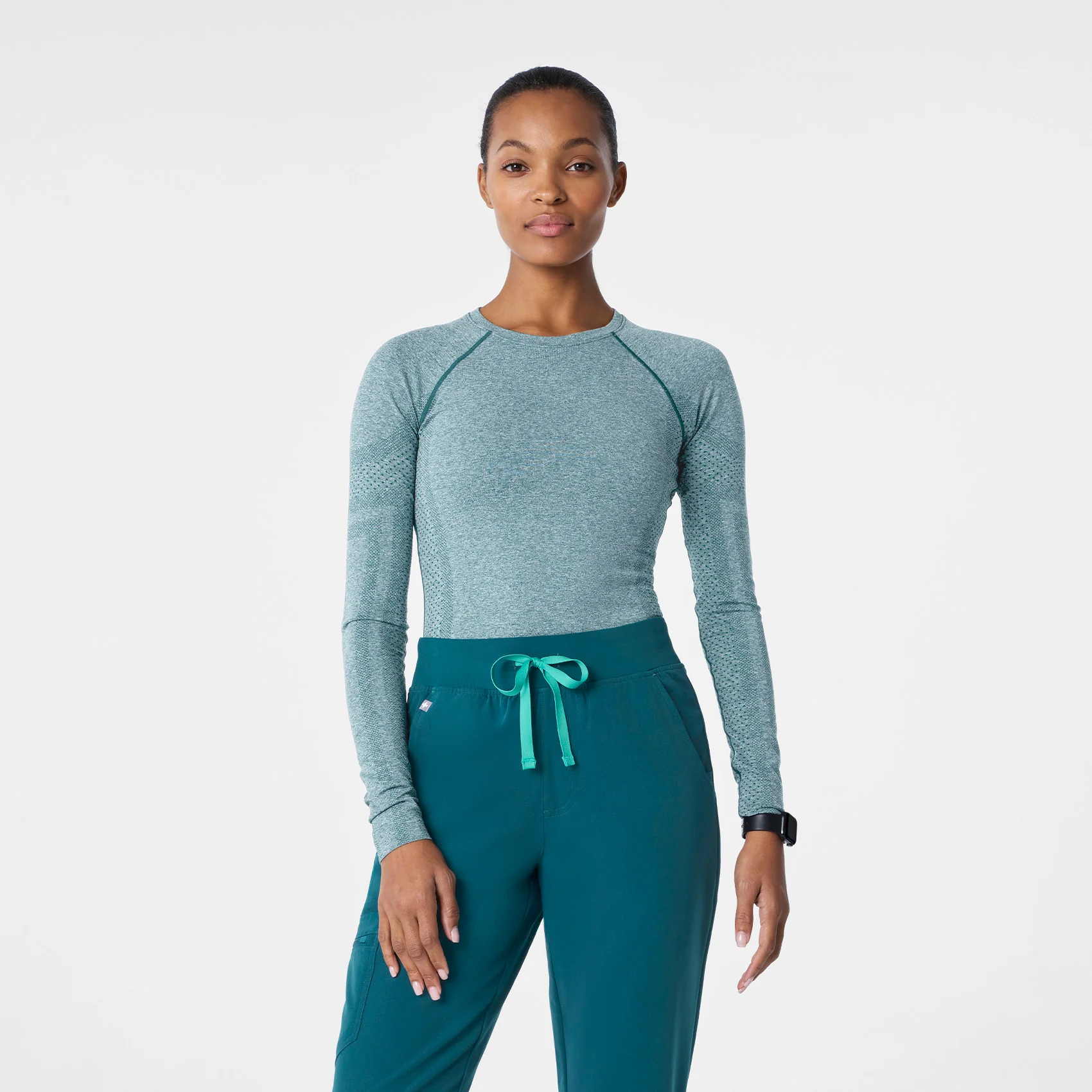 women's Caribbean Blue Salta Seamless - Longsleeve Underscrub