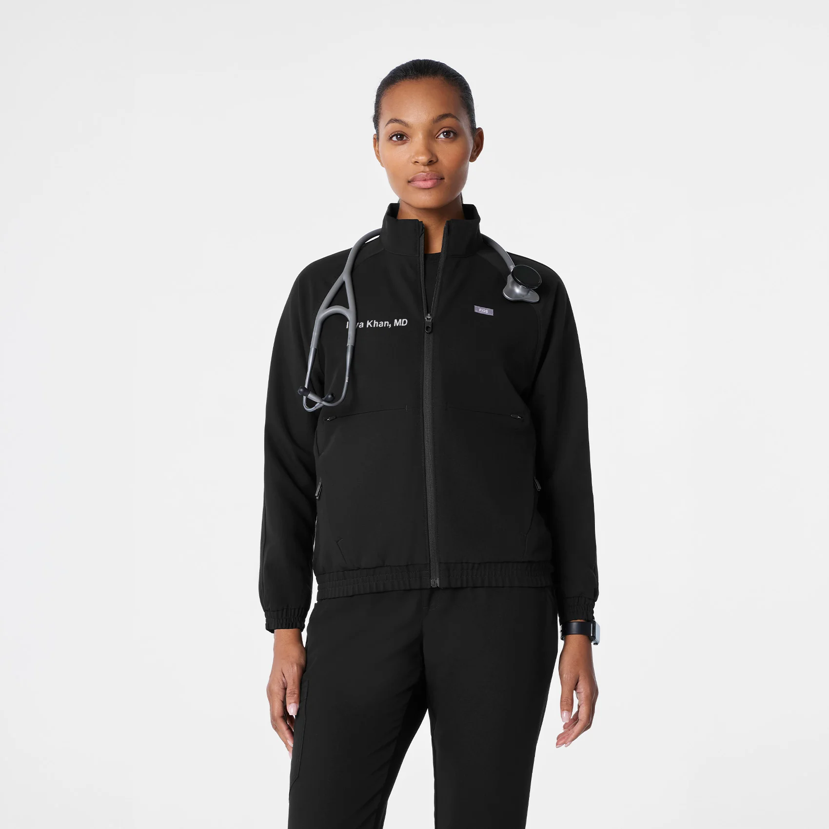 women's Black Sydney -  Scrub Jacket