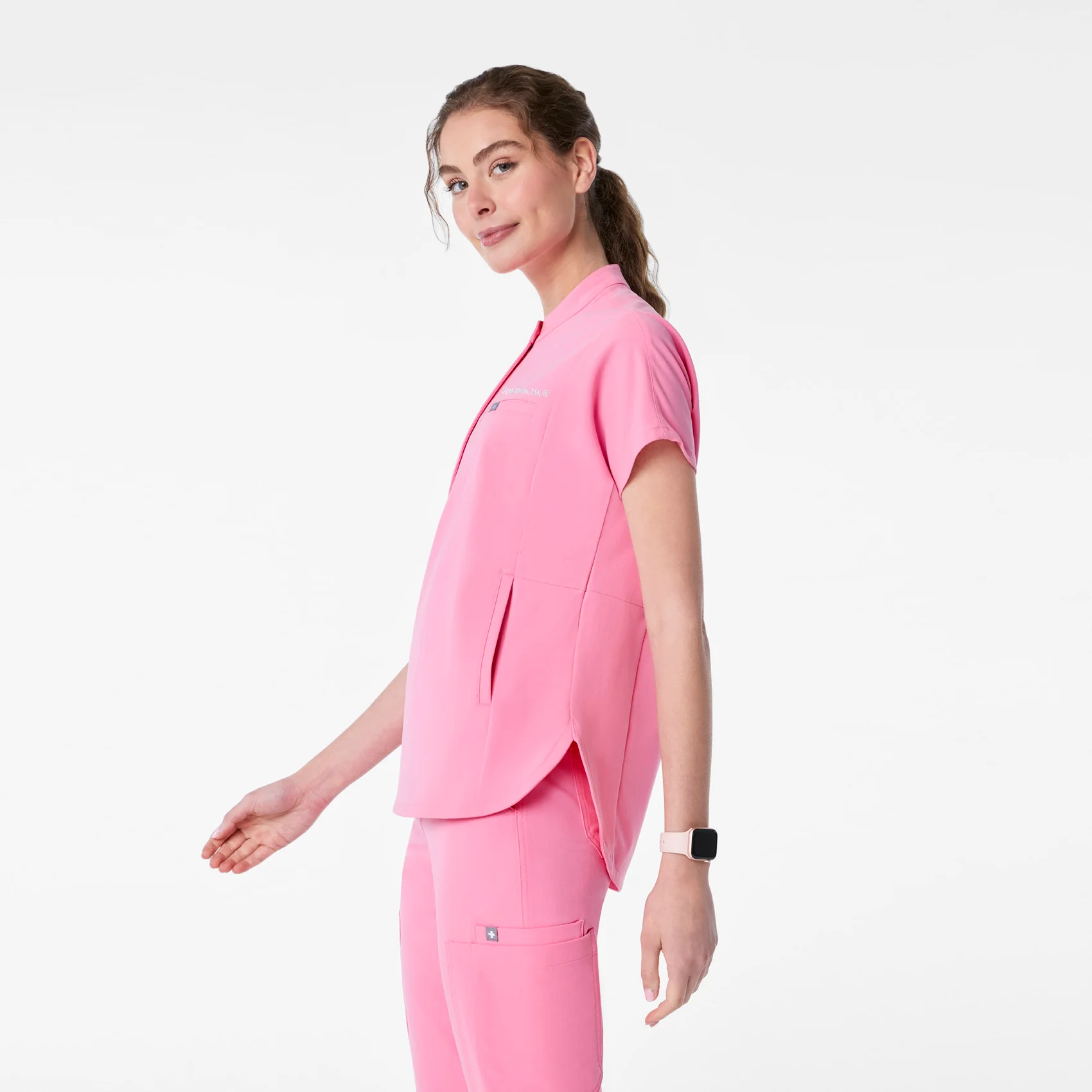 9191-women-s-sunrise-pink-montex-mock-neck-scrub-top-3.webp women's Sunrise Pink Montex - Mock Neck Scrub Top