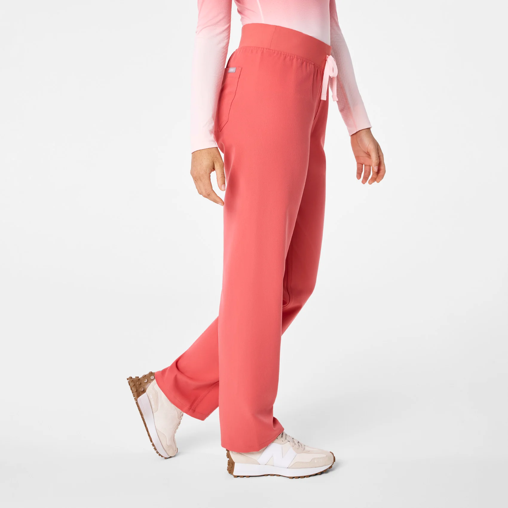 women's Pulmonary Pink High Waisted Livingston - Basic Scrub Pant™