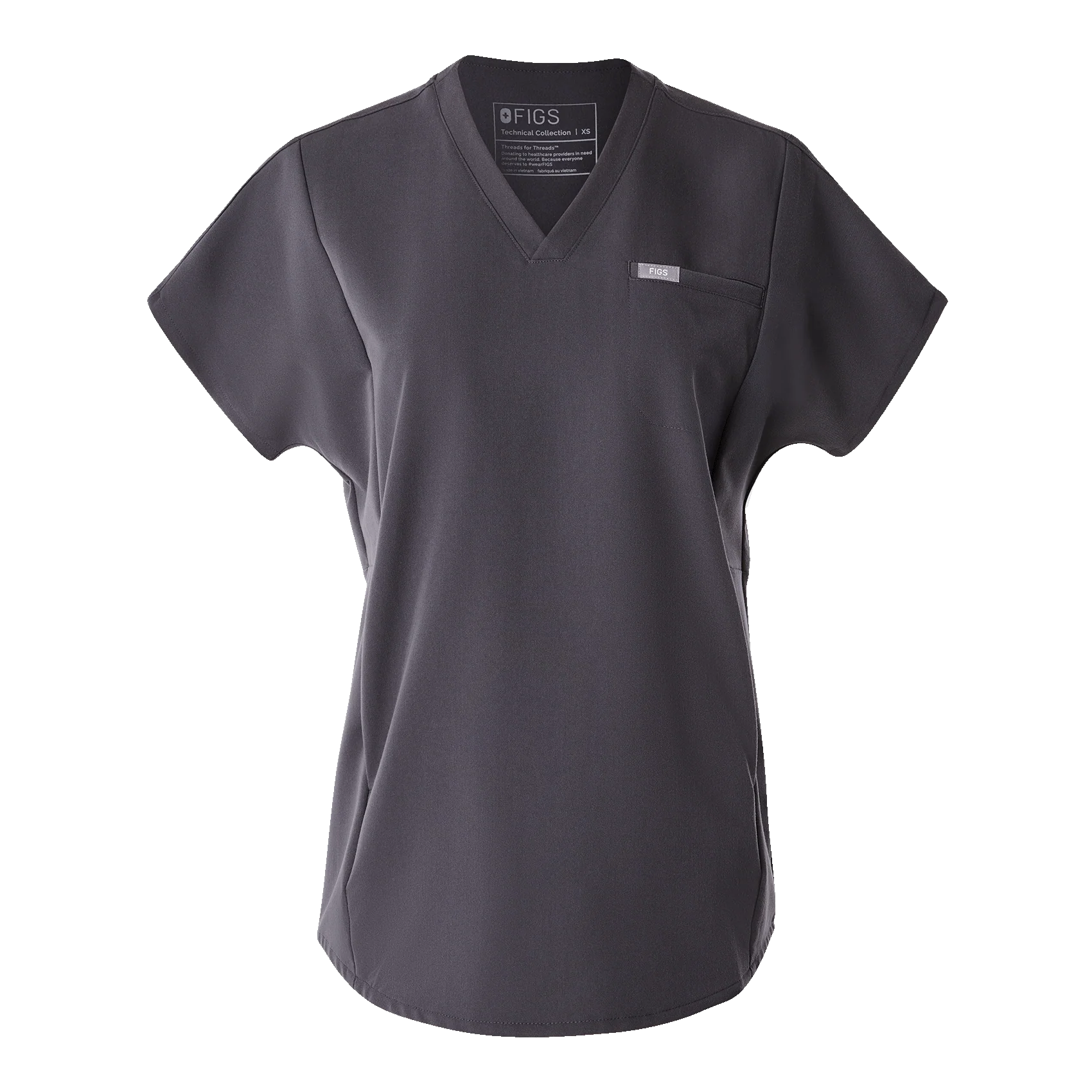 9309-women-s-charcoal-addison-oversized-tunic-scrub-top-10.webp women's Charcoal Addison Oversized Tunic- Scrub Top