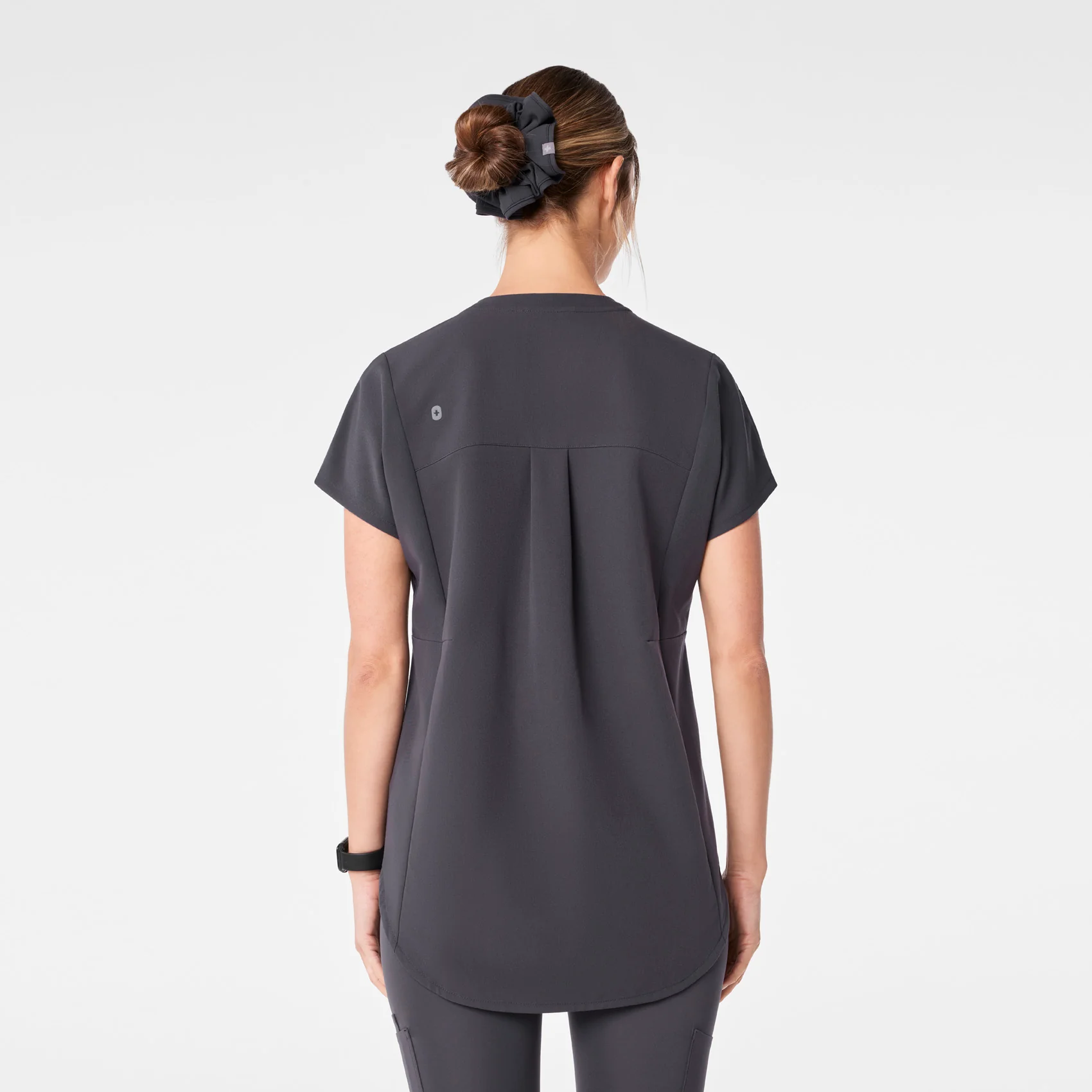 9309-women-s-charcoal-addison-oversized-tunic-scrub-top-4.webp women's Charcoal Addison Oversized Tunic- Scrub Top