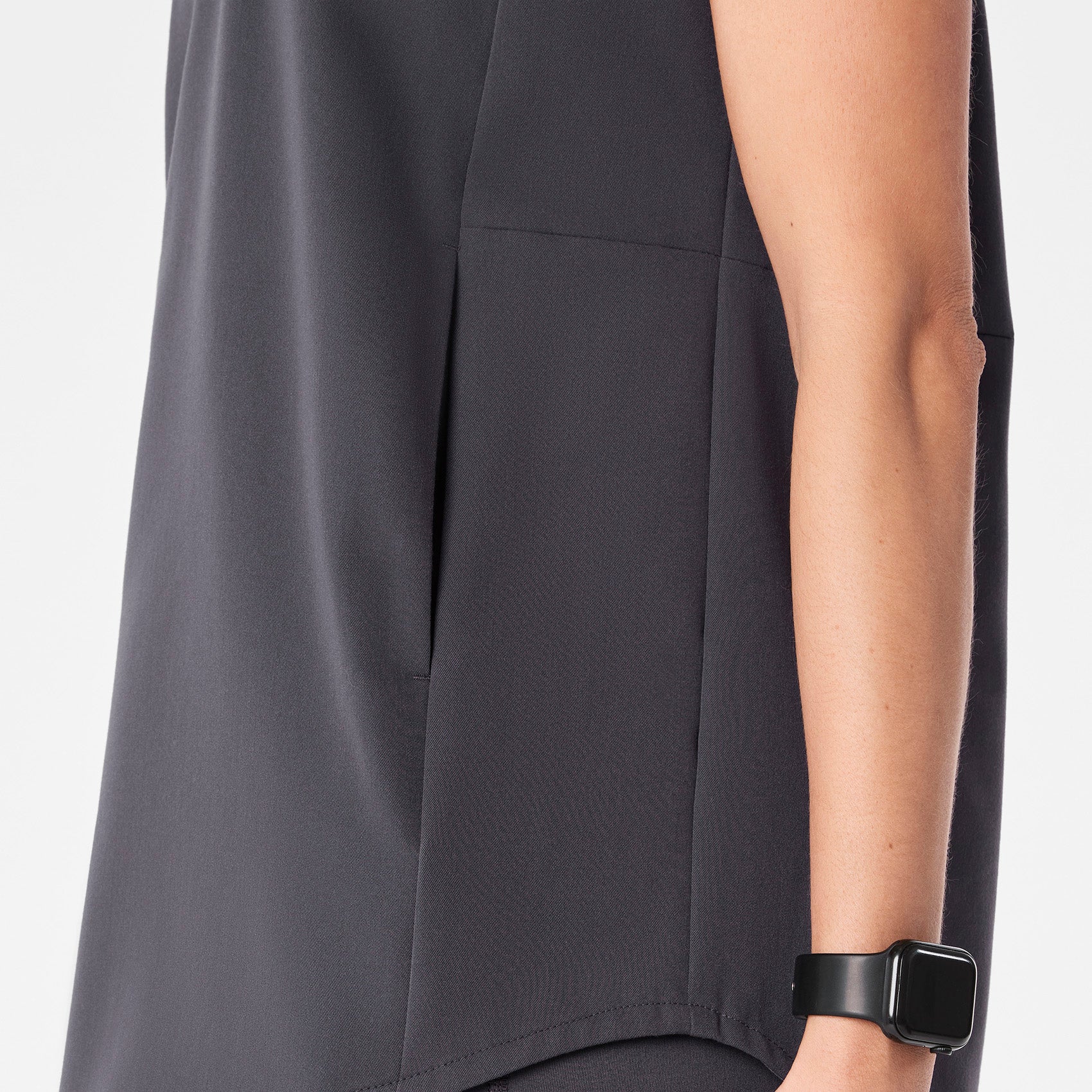 9309-women-s-charcoal-addison-oversized-tunic-scrub-top-6.jpg women's Charcoal Addison Oversized Tunic- Scrub Top