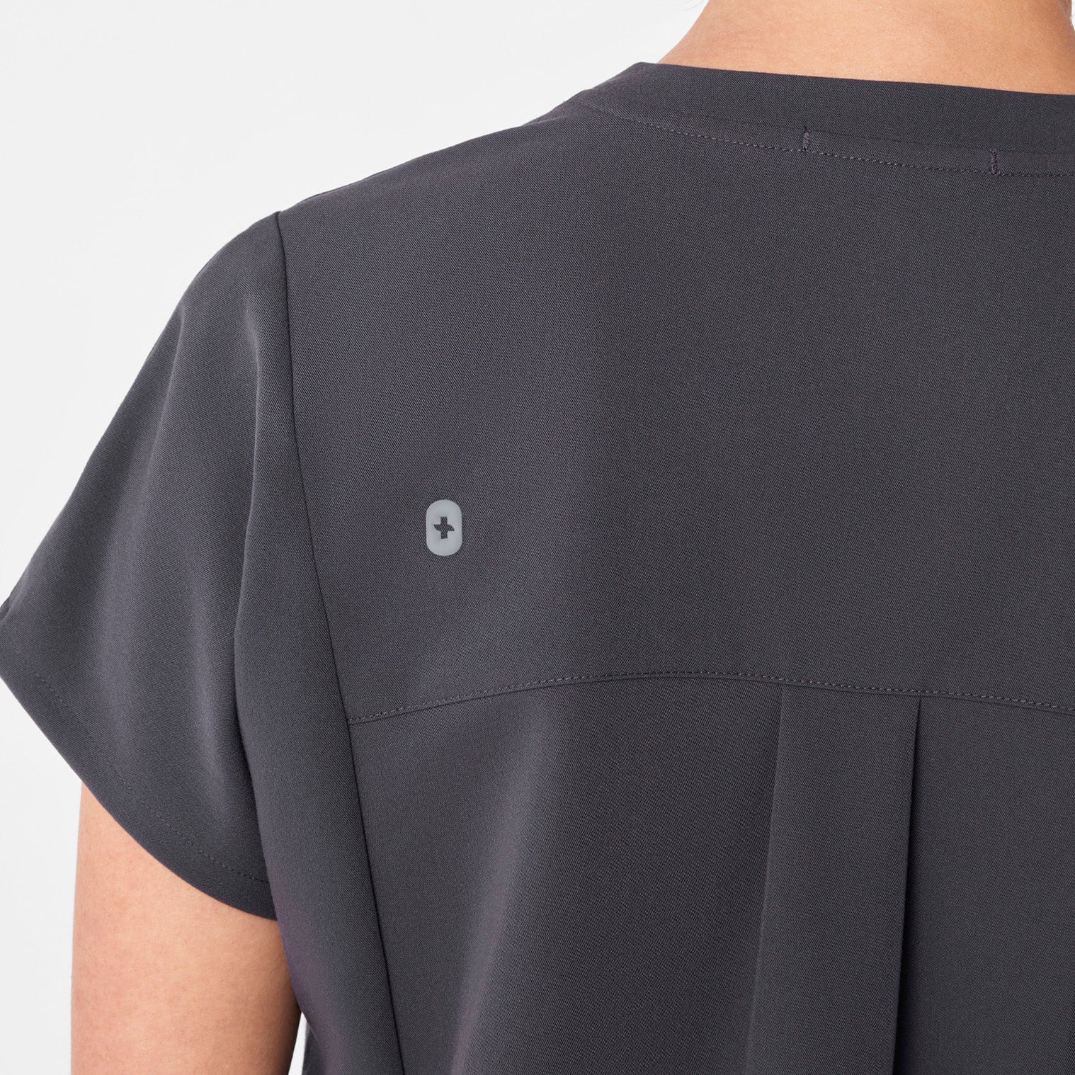 9309-women-s-charcoal-addison-oversized-tunic-scrub-top-7.jpg women's Charcoal Addison Oversized Tunic- Scrub Top