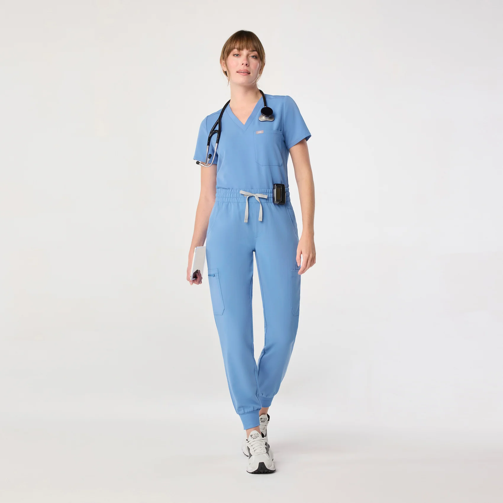 9317-women-s-ceil-blue-high-waisted-uman-relaxed-jogger-scrub-pant-2.webp women's Ceil Blue High Waisted Uman Relaxed - Jogger Scrub Pant