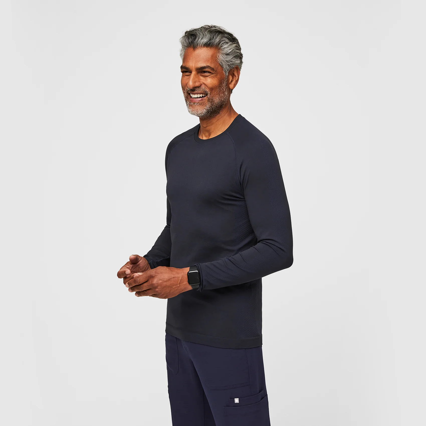 9356-men-s-navy-makato-seamless-longsleeve-underscrub-4.webp men's Navy Makato Seamless - Longsleeve Underscrub