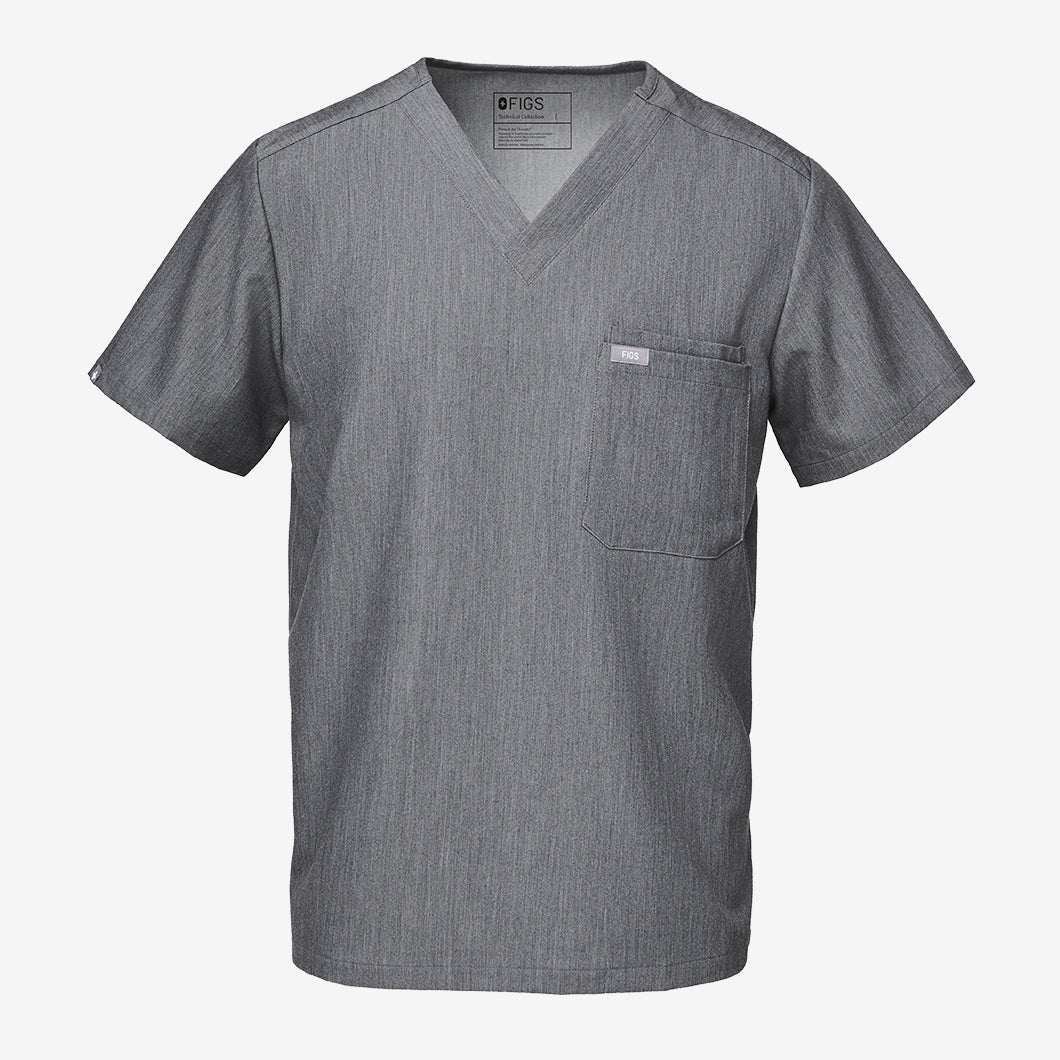 men's Surgical Green Leon - Three-Pocket Scrub Top™