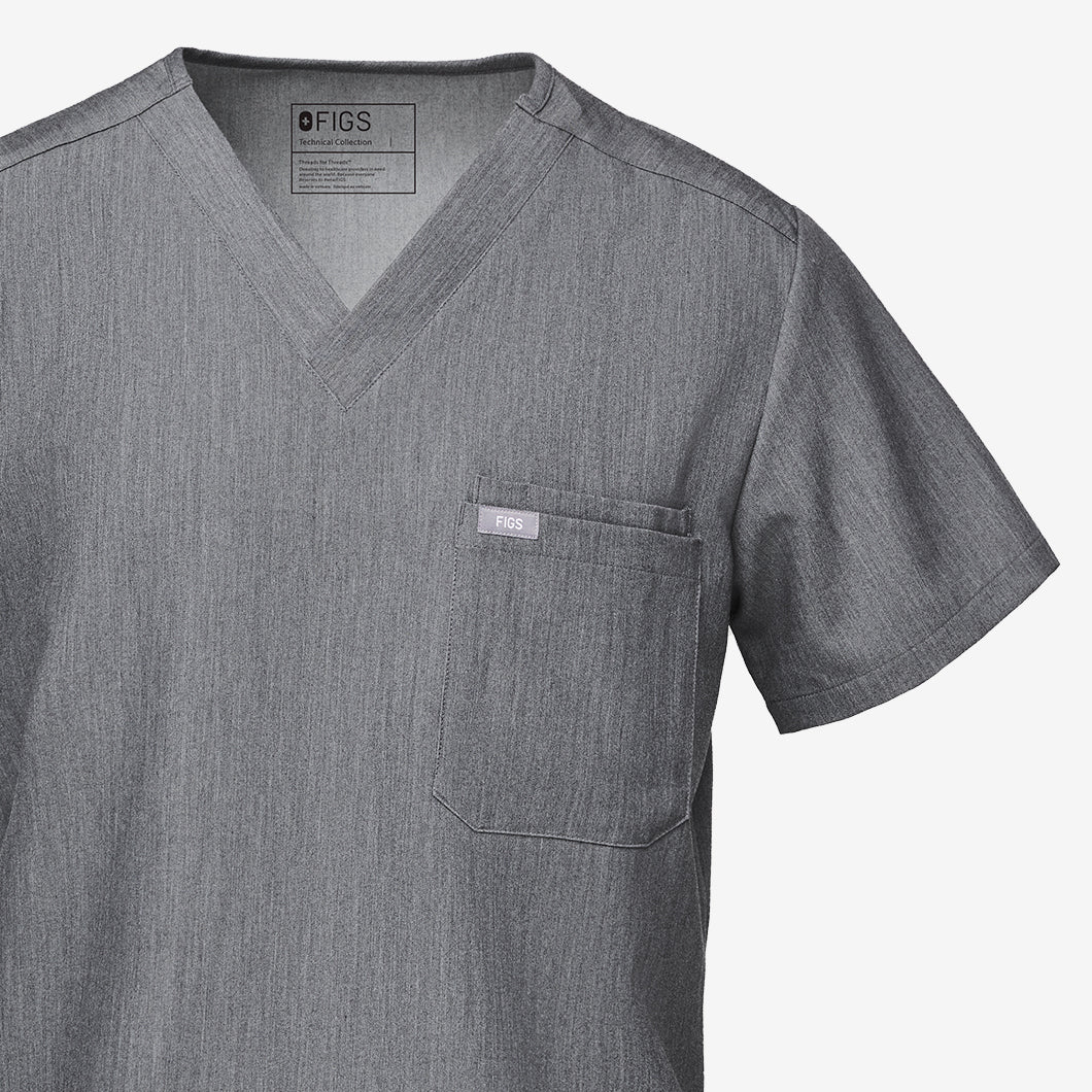 men's Surgical Green Leon - Three-Pocket Scrub Top™