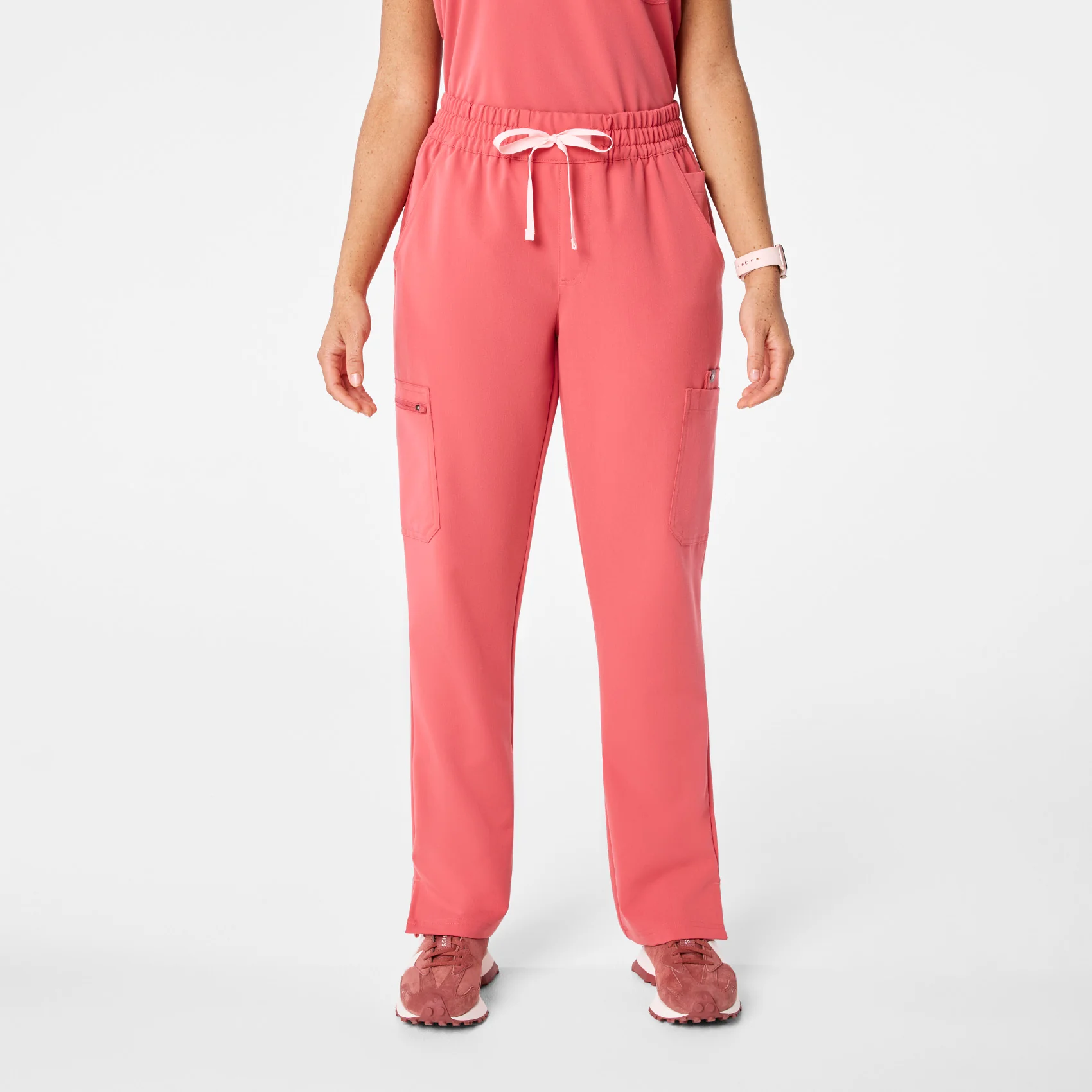 9716-women-s-pulmonary-pink-high-waisted-dowa-scrub-pants-1.webp women's Pulmonary Pink High Waisted Dowa - Scrub Pants