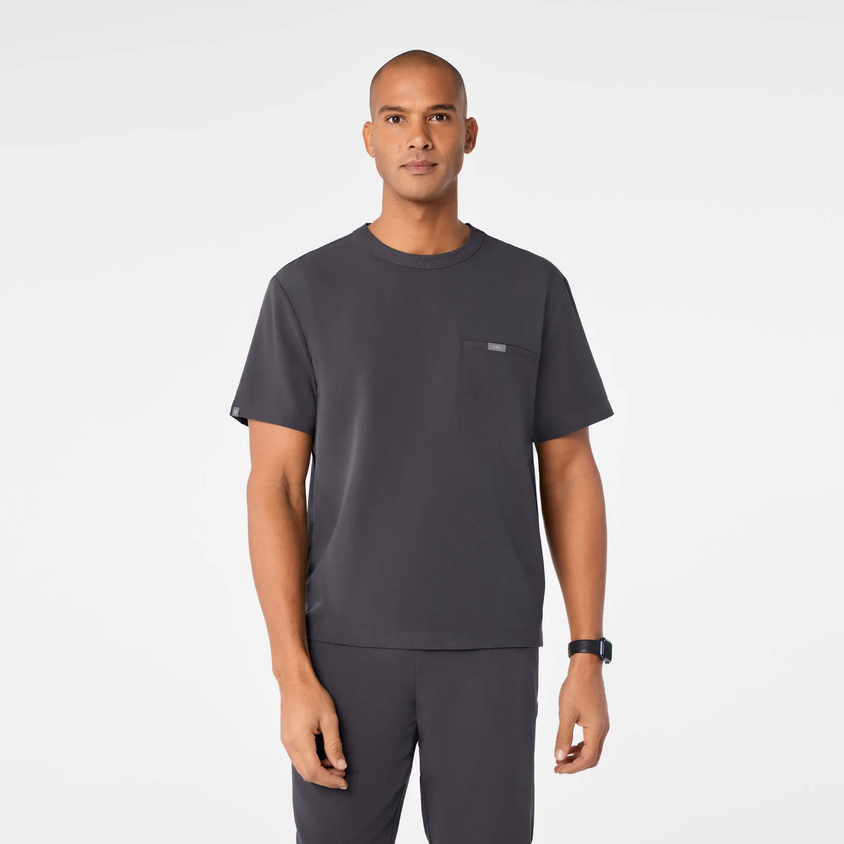 9784-men-s-charcoal-easton-relaxed-crewneck-scrub-top-1.webp men's Charcoal Easton Relaxed - Crewneck Scrub Top