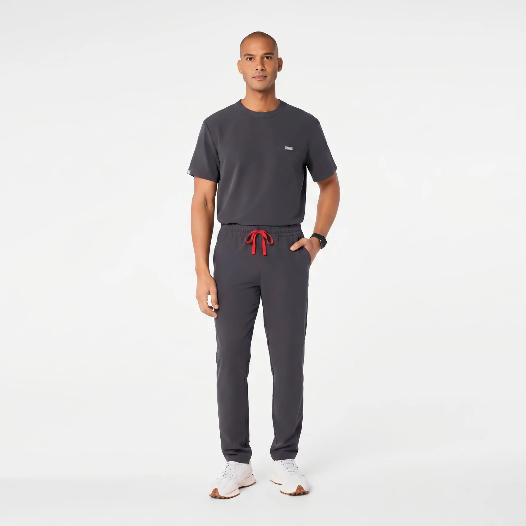 9784-men-s-charcoal-easton-relaxed-crewneck-scrub-top-2.webp men's Charcoal Easton Relaxed - Crewneck Scrub Top