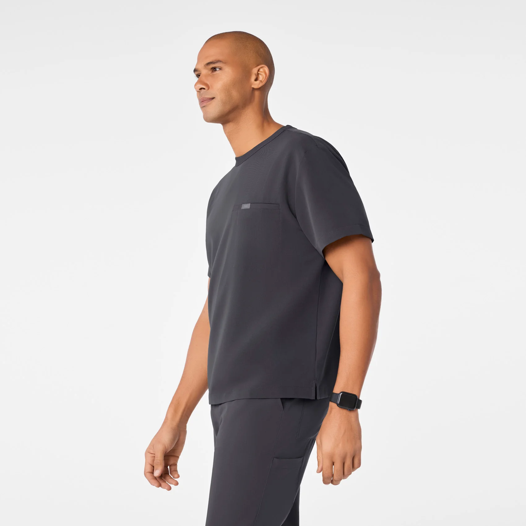 9784-men-s-charcoal-easton-relaxed-crewneck-scrub-top-3.webp men's Charcoal Easton Relaxed - Crewneck Scrub Top