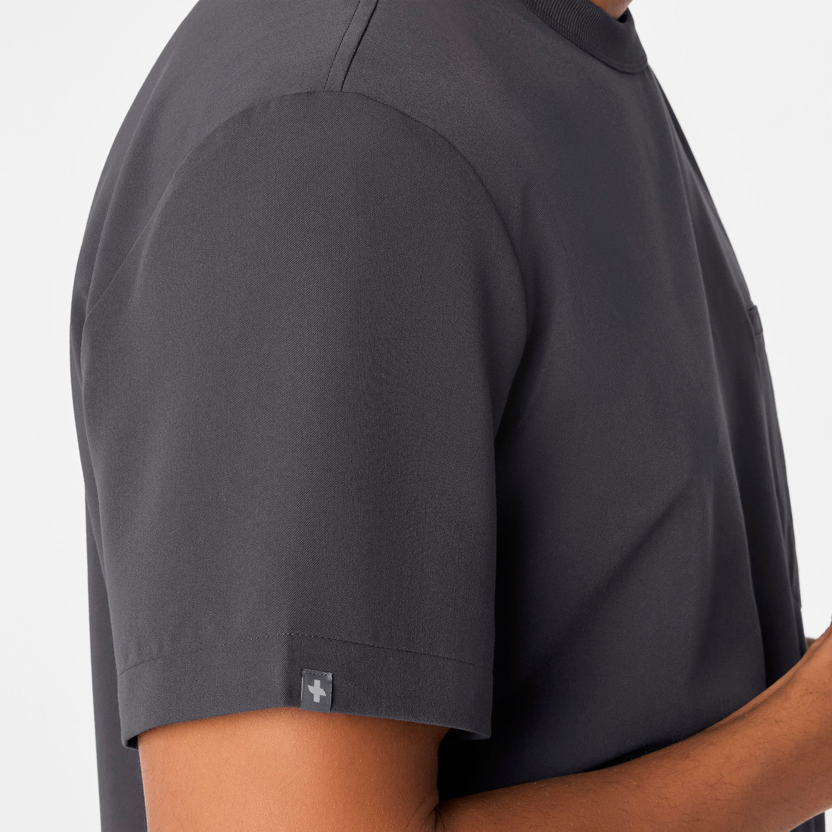 9784-men-s-charcoal-easton-relaxed-crewneck-scrub-top-7.jpg men's Charcoal Easton Relaxed - Crewneck Scrub Top