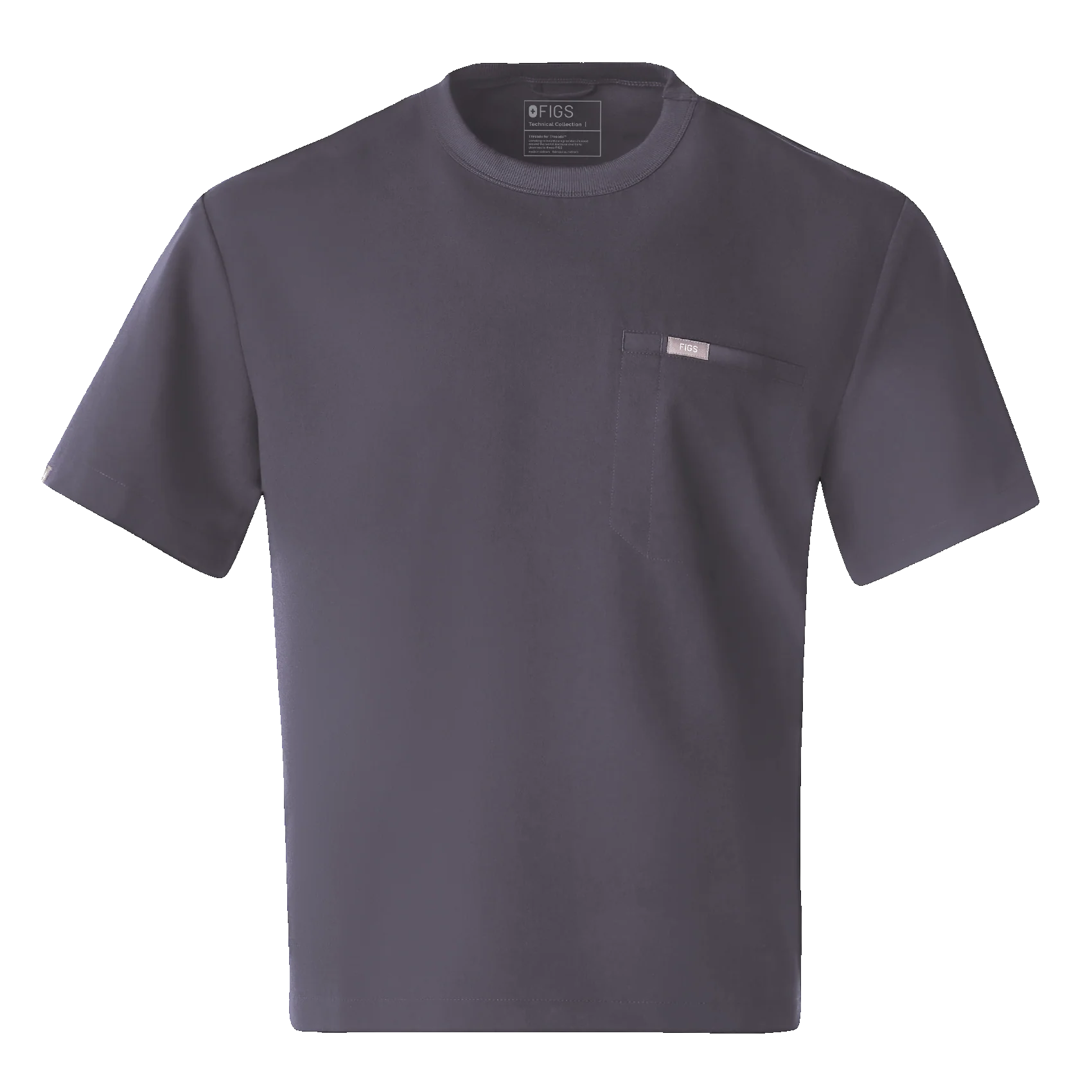 9784-men-s-charcoal-easton-relaxed-crewneck-scrub-top-8.webp men's Charcoal Easton Relaxed - Crewneck Scrub Top