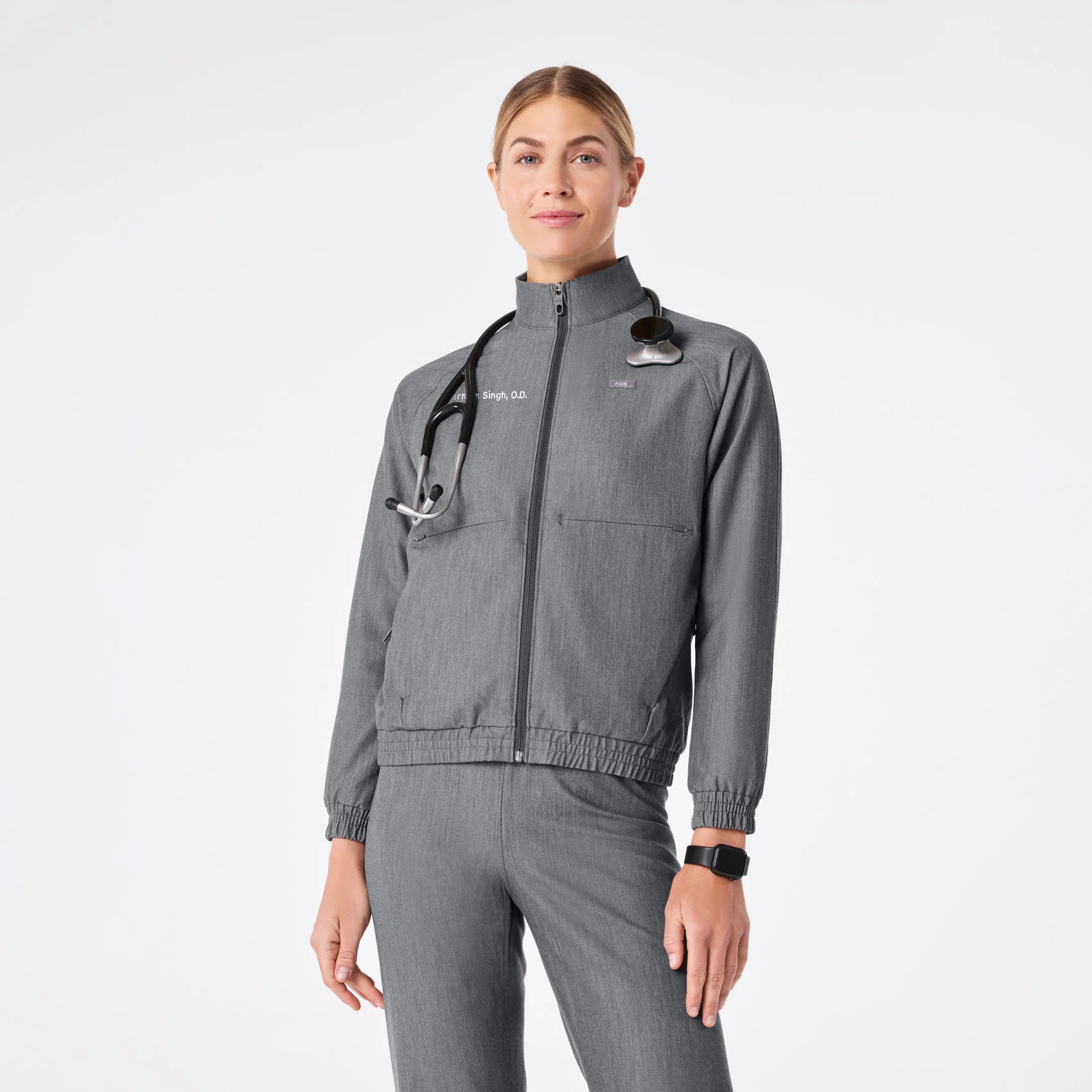 9858-women-s-graphite-sydney-scrub-jacket-1.webp women's Graphite Sydney - Scrub Jacket